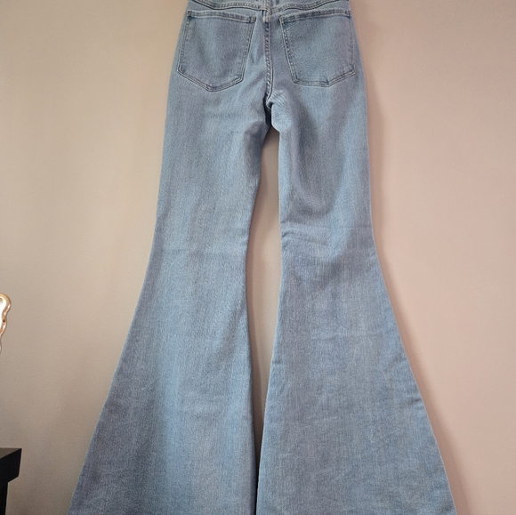 Women's Light Blue Flared Jeans - Picture 16 of 16